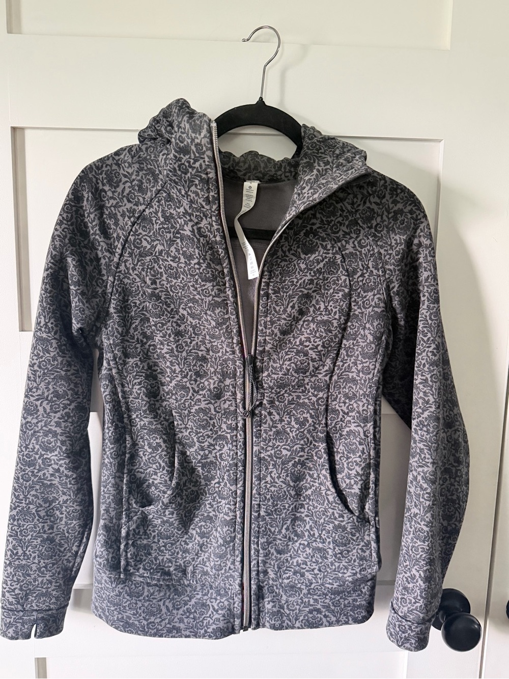 lululemon athletica Gray Patterned Zip Hoodie Jacket